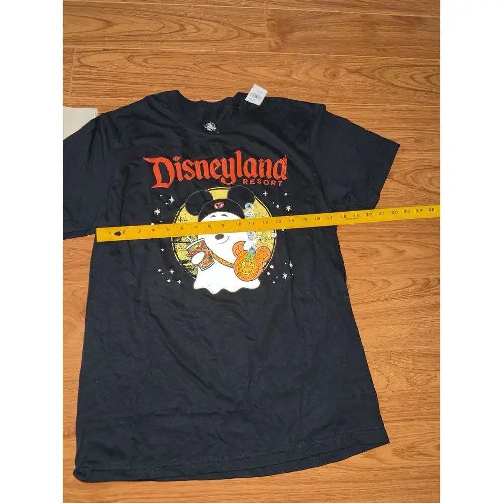 Disneyland Resort 2025 Halloween Mickey Ghost T-Shirt Medium New